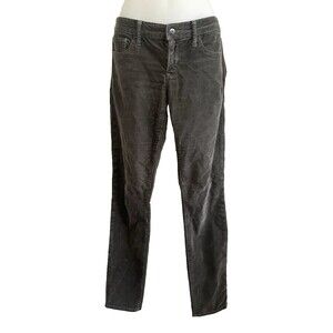 Gap Corduroy Pants Womens 8 Gray True Skinny Straight Fit Stretch 1969 Waist 32"